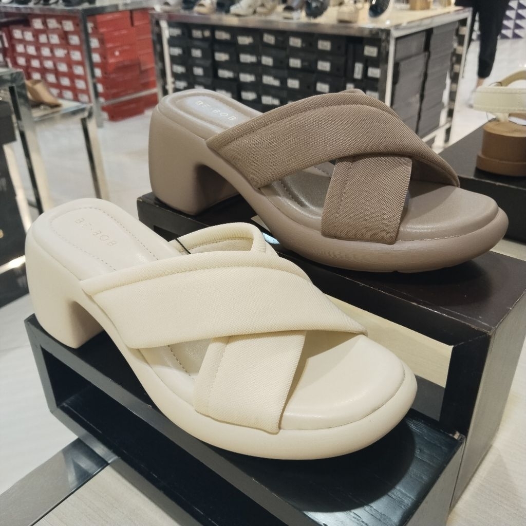 BE BOB sandal wanita heels 6cm mewah ringan empuk