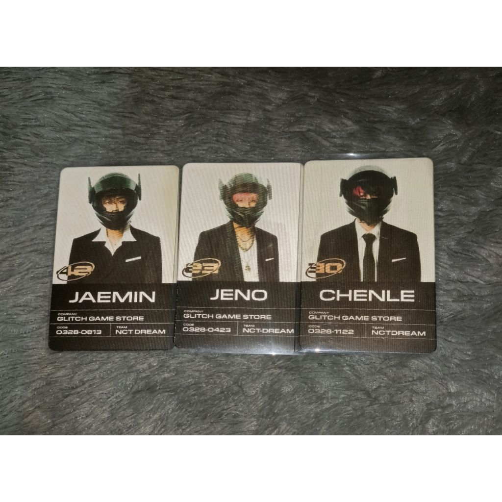 Photocard PC Lenti Helm glitch Mode Jeno Jaemin Chenle