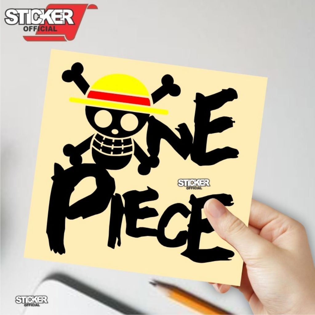 cutting stiker one piece logo one piece, stiker reflektive buat motor dan mobil