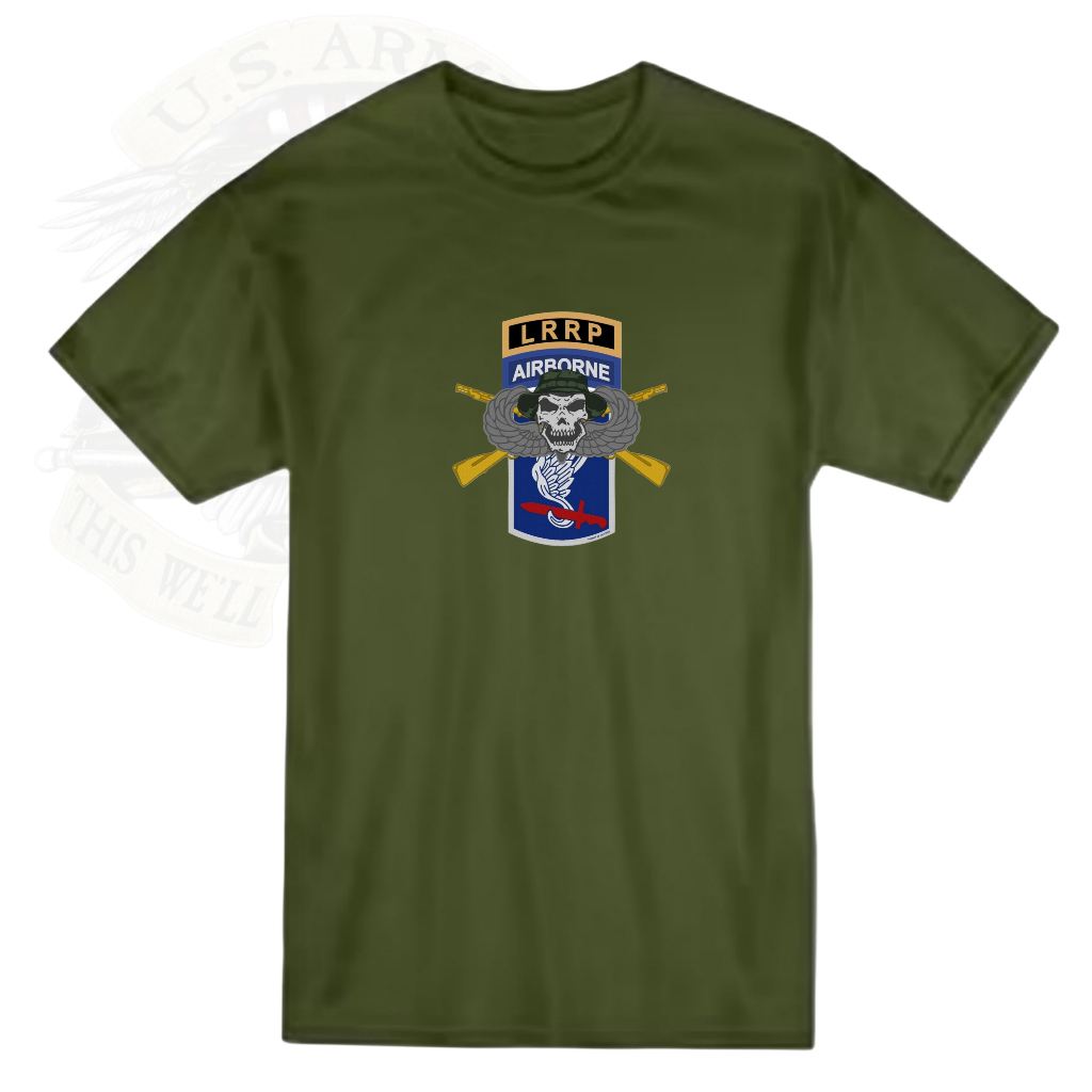 KAOS PARATHOPER  LRRP US ARMY – TSHIRT TACTICAL MILITARY GROM COMBAT STYLE BAJU TENTARA PRIA