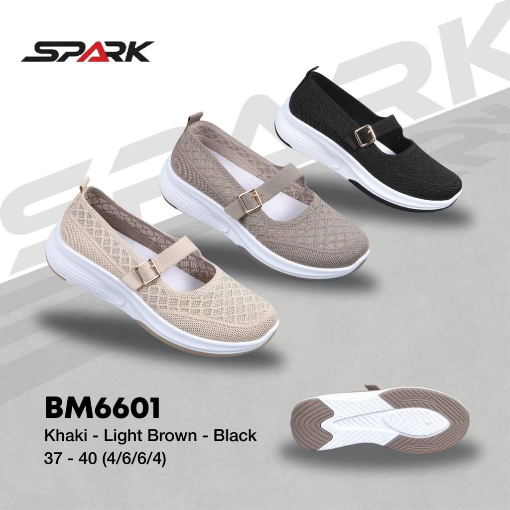 Sepatu Slip On Rajut Wanita SPARK Original