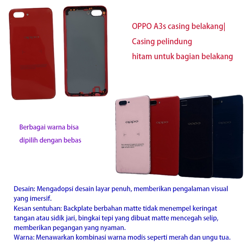 Casing Belakang OPPO A3s | Backdor Blackcover