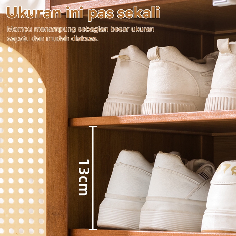Rak Sepatu Tertutup Bambu Lemari Sepatu Besar Informa Dapat Menampung 40 Pasang Sepatu