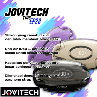 Jovitech EP28 TWS Original Wireless Ear Clip Earphone Bluetooth 5.3 TWS Ear Clip Headset Design Touc