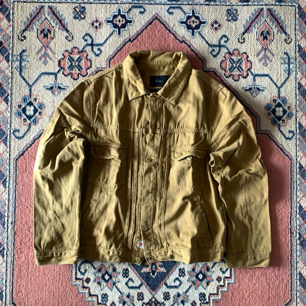 Preloved Jacket Denim Zara Man Warna Coklat