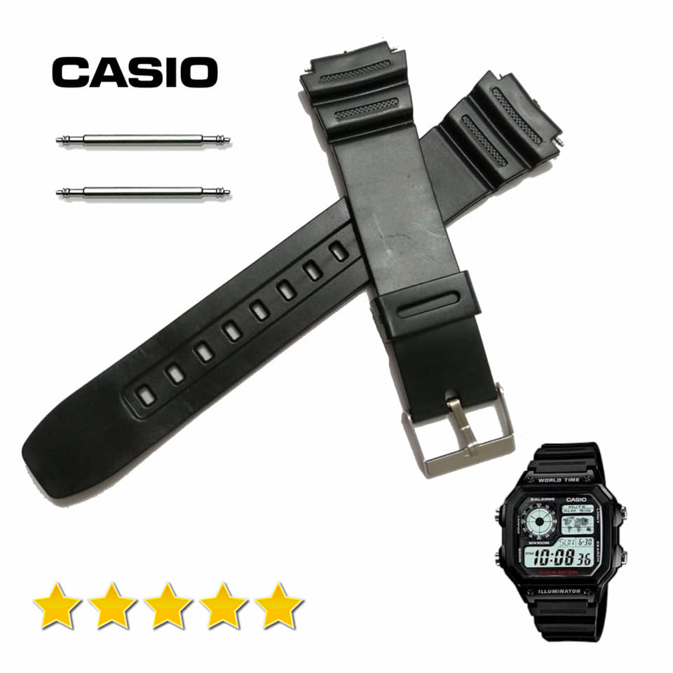 Tali Casio Ae1200 Strap Casio AE-1200 Jam Casio Ae 1300 Strap Gratis Pen