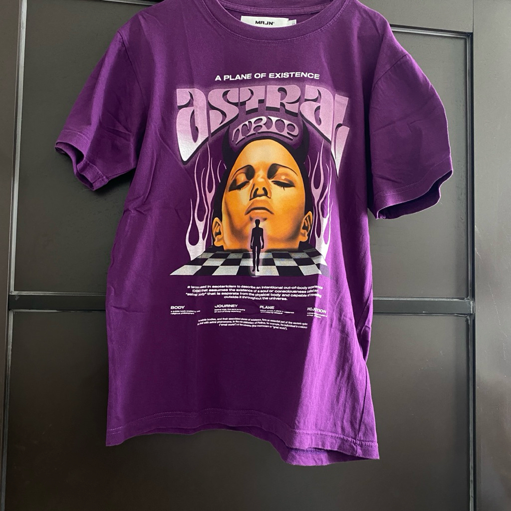 Kaos MRJN ungu purple cewek cowok