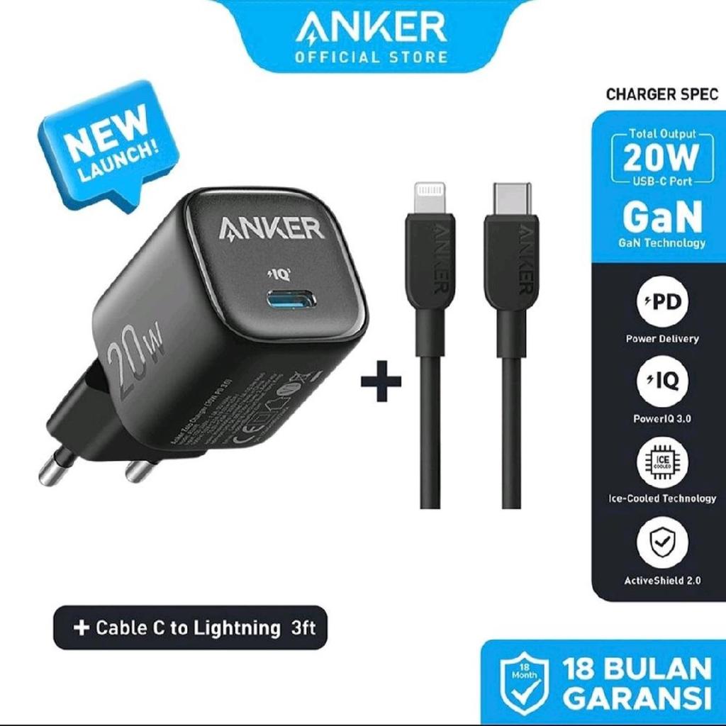 Charger Anker Zolo Type-C To Lightning 20W Fast Charging