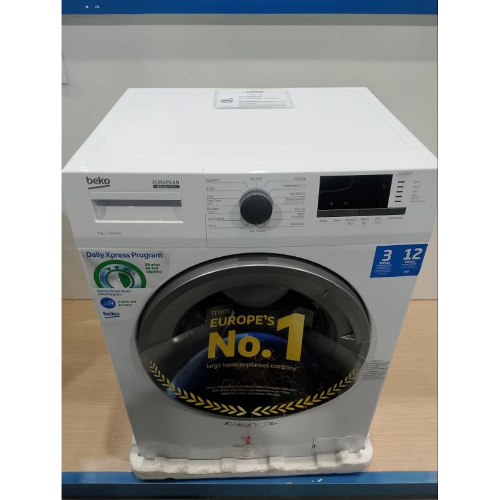 Beko Mesin Cuci Front Load Non Inverter 7 Kg WCV7612XS0 || WCV 7612 XS0