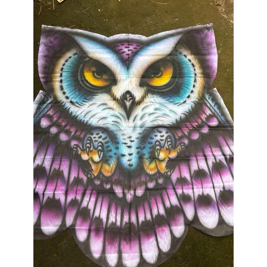 Kain Layangan Celepuk Airbrush A38 uk 150x175cm