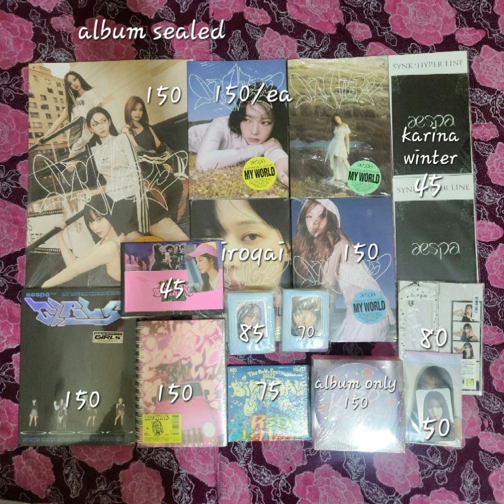 Red Velvet Aespa Album MD Merchandise PC Photocard RV Red Velvet Irene Wendy Seulgi Joy Yeri Aespa K