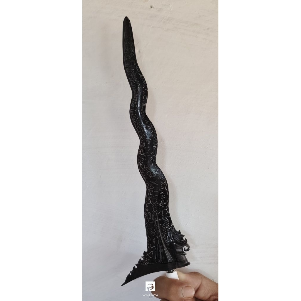 keris bali luk7 uk-+27cm pamor larlulut murah