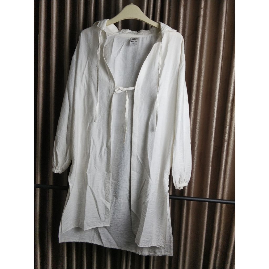 Outer Tunik Polos Linen Tali Depan