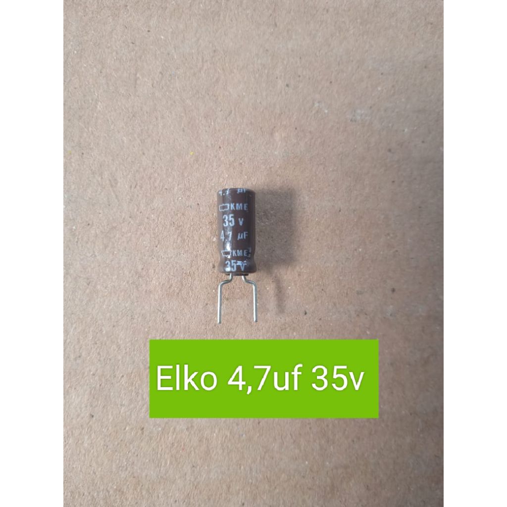 Elco 4,7uf 35v 4,7 uf 35 Volt Kondensator Elektrolit Kapasitor Elko