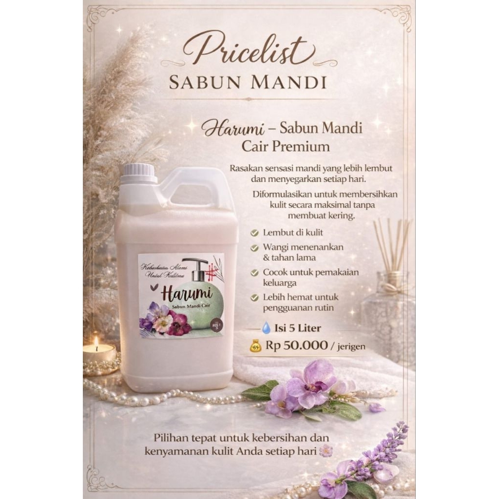 Sabun Mandi Cair 5 Liter aroma susu