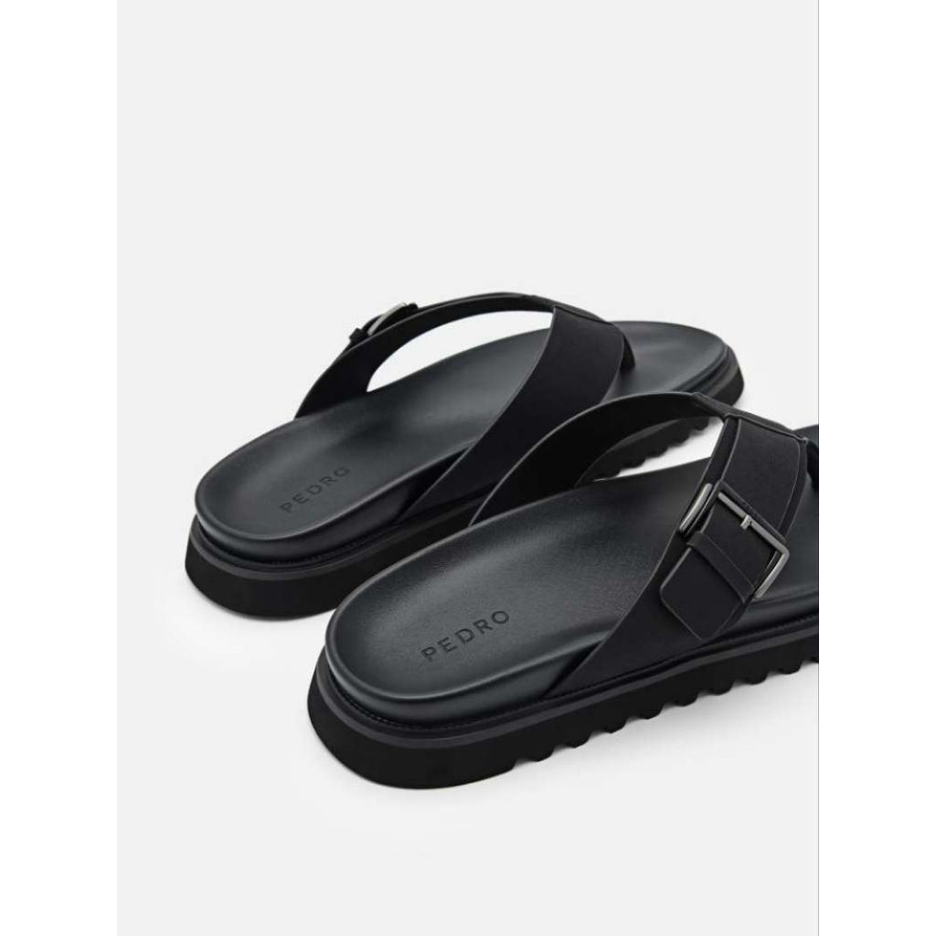 PM110 SANDAL JEPIT PRIA PEDRO ORIGINAL SENDAL CASUAL BRANDED ASLI ORI HITAM BLACK
