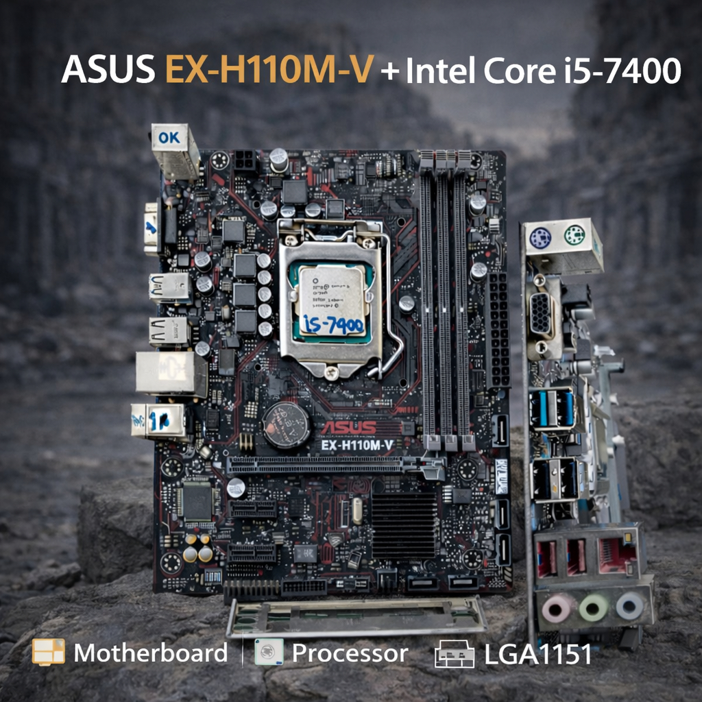 Paketan 1151 | Motherboard H110 LGA 1151 + Intel Core i5 7400