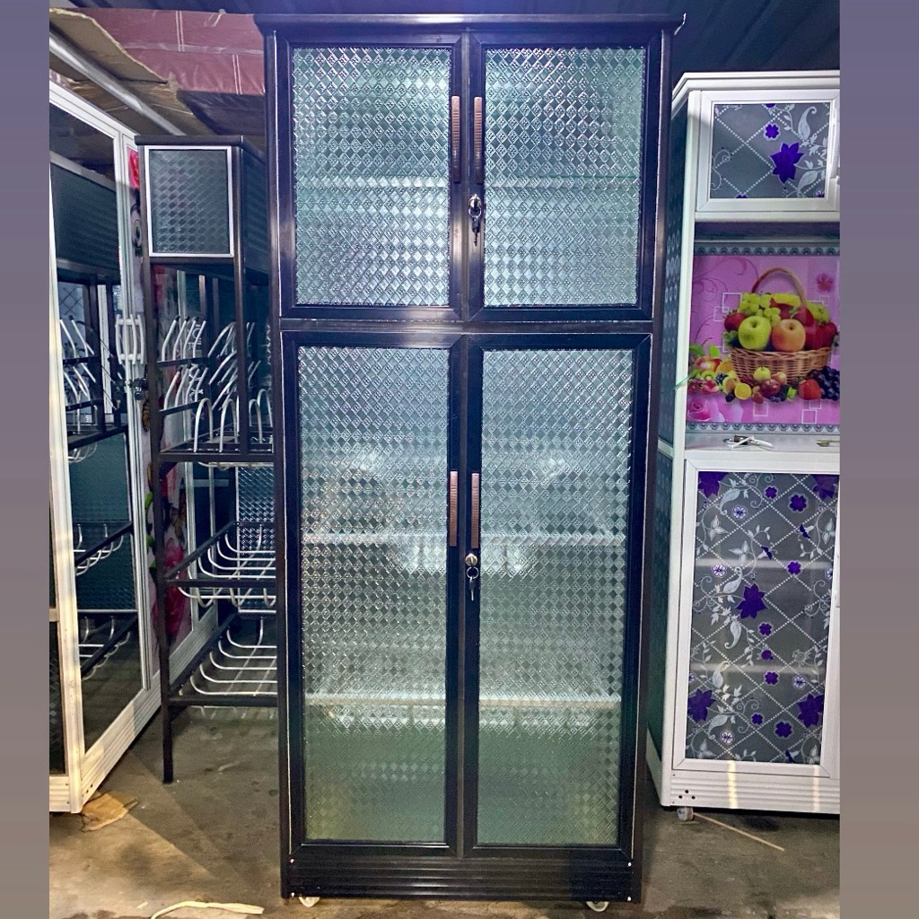 Rak Piring 4 Pintu Bahan Alumunium