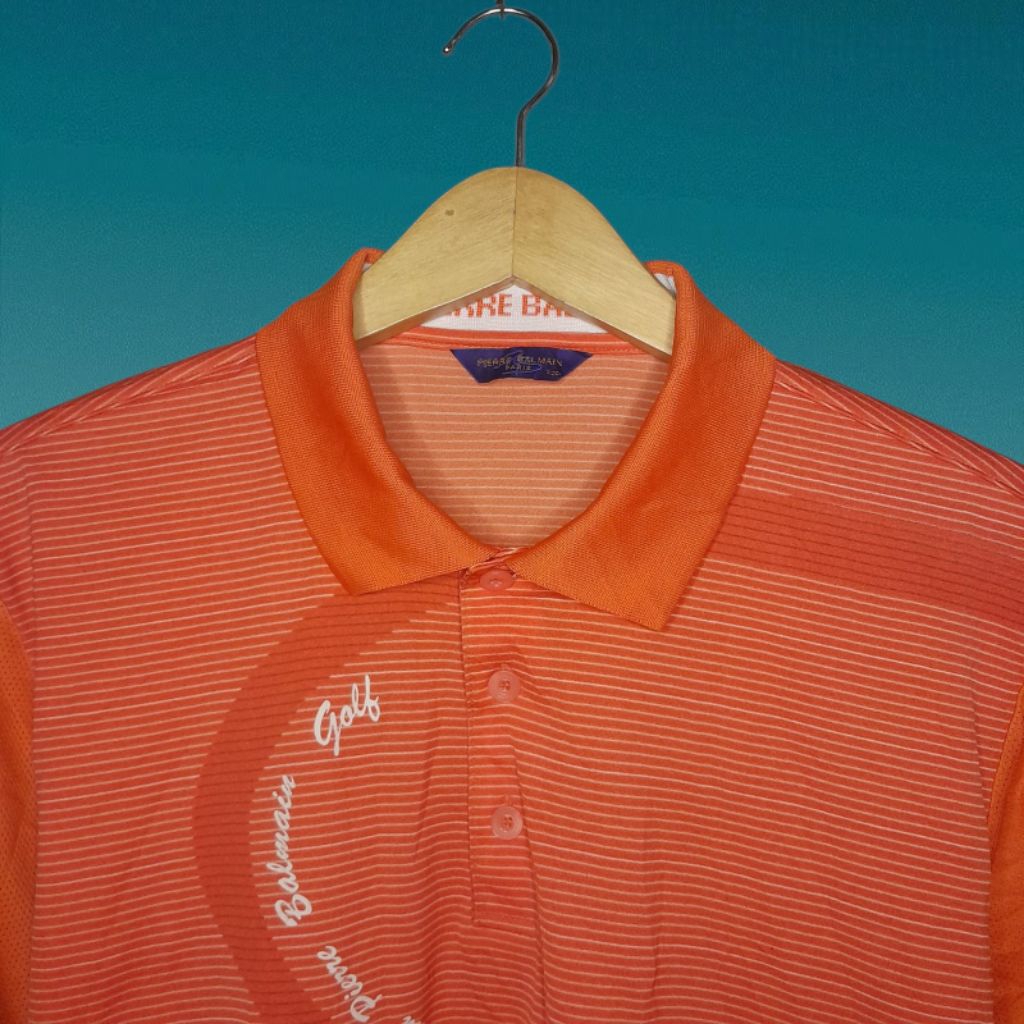 PIERRE BALMAIN GOLF Kaos Kerah Dri Fit Olaharga  Pria, Atasan Olahraga Pria