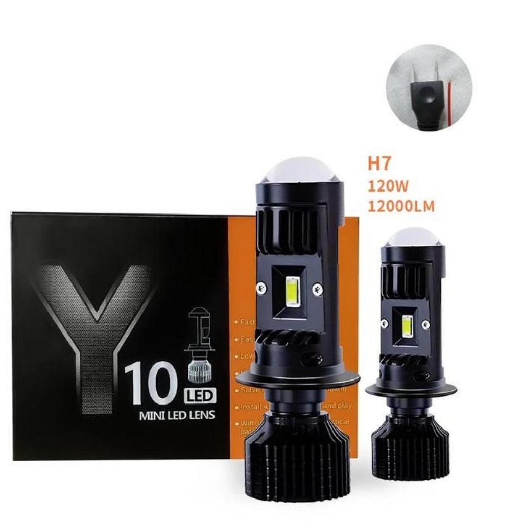 Mini Projie Mini Biled Y10 Pro Laser LED H4 H7 120W 12000 Lumens