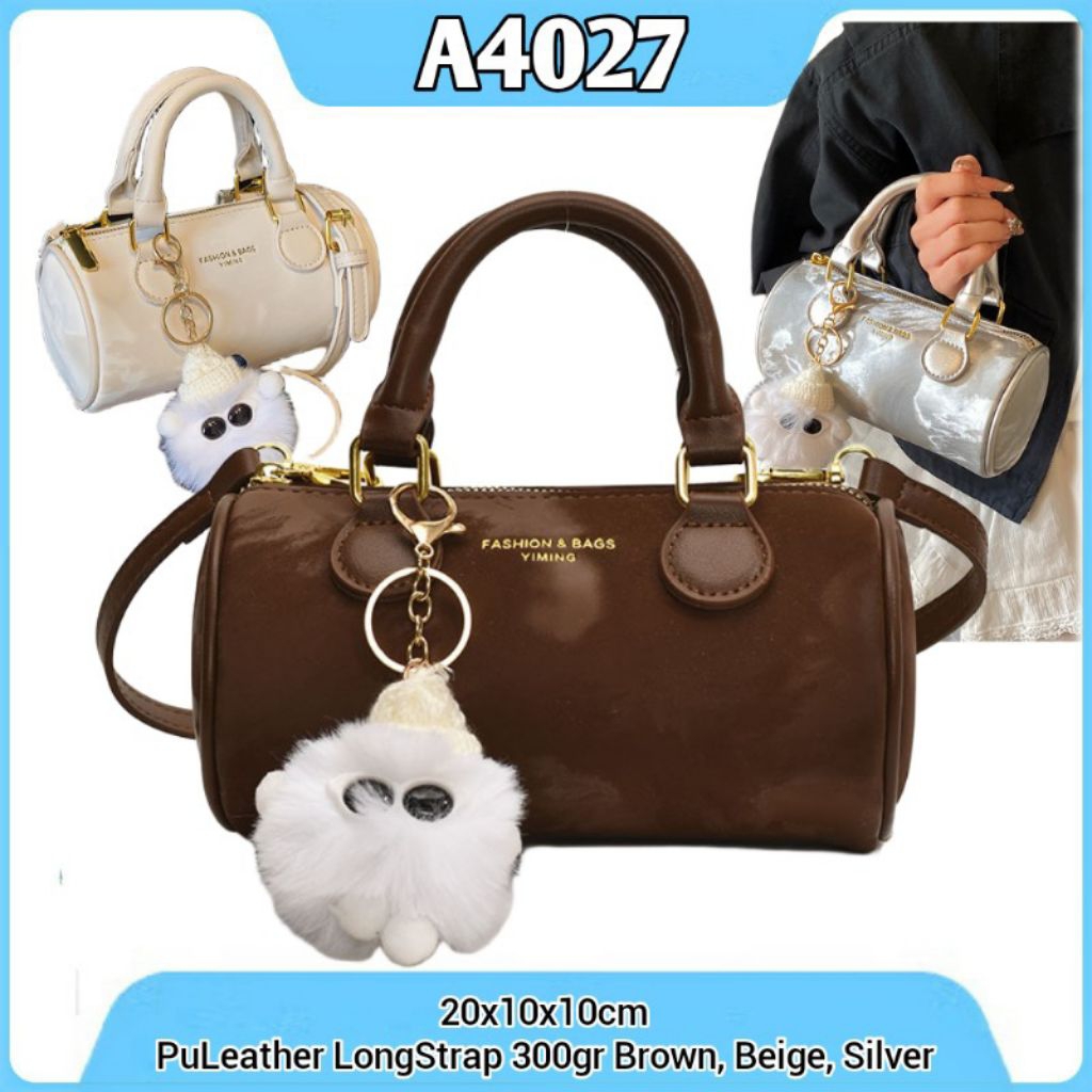 Gij. Speedy Sling Bag Tas Selempang Tabung Wanita A4027 1kg4 MARMER BARREL SPEEDY BAG Tas Chic Premi