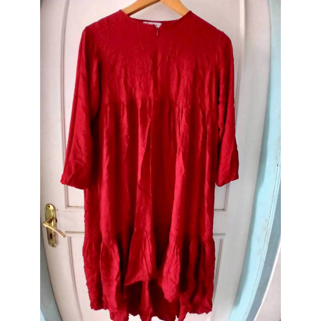 Baju Muslim Wanita Tunik Radwah Maroon