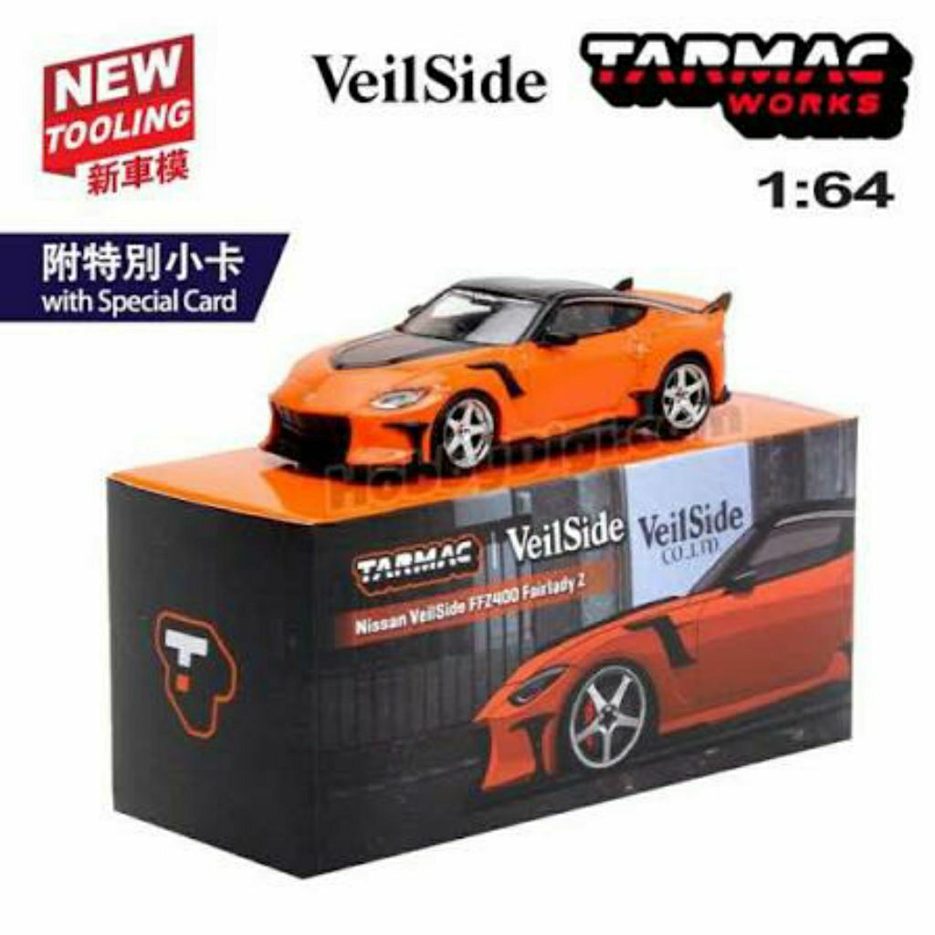 Diecast Tarmac Nissan Veilside FFZ400 Fairlady Z Orange Segel