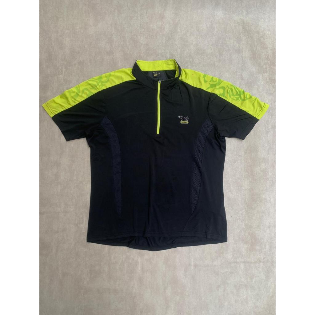Jersey Halfzip Salewa outdoor kaos baju olahraga running lari sport gym trail run tennis basket badm