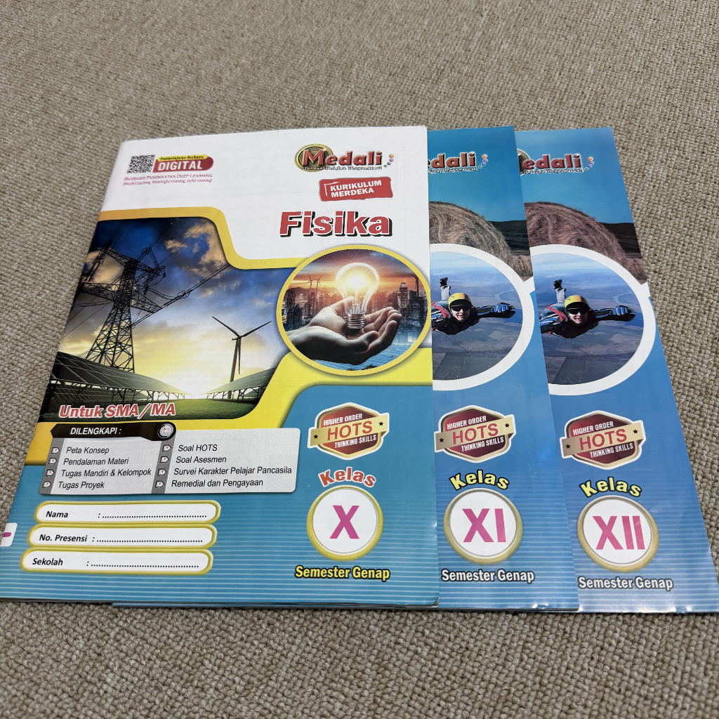 Buku LKS Fisika Kelas 10 - 12 SMA-SMK-MA Semester Genap Kurikulum Merdeka