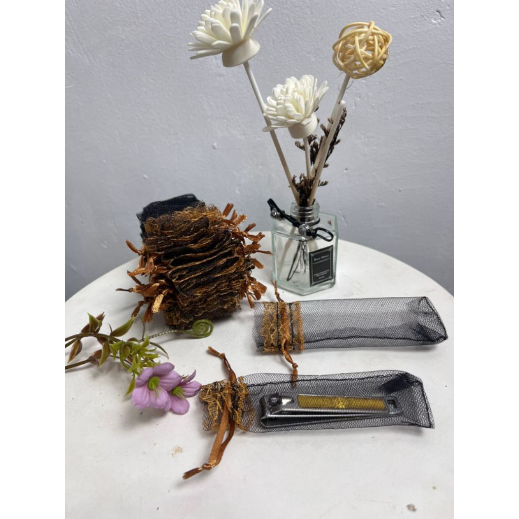 100pcs kantong serut tile 10x5 untuk gunting kuku besar