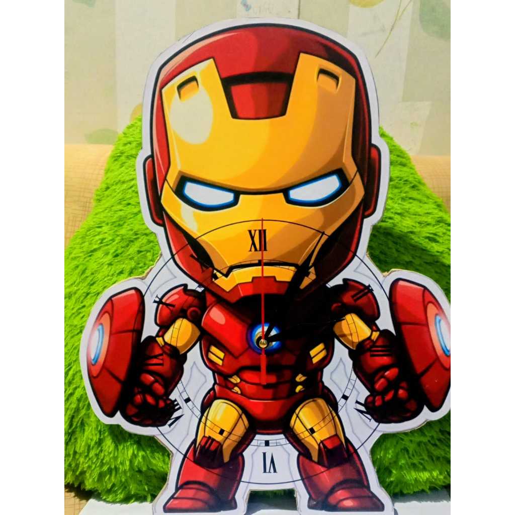 Jam dinding lucu karakter iron Man