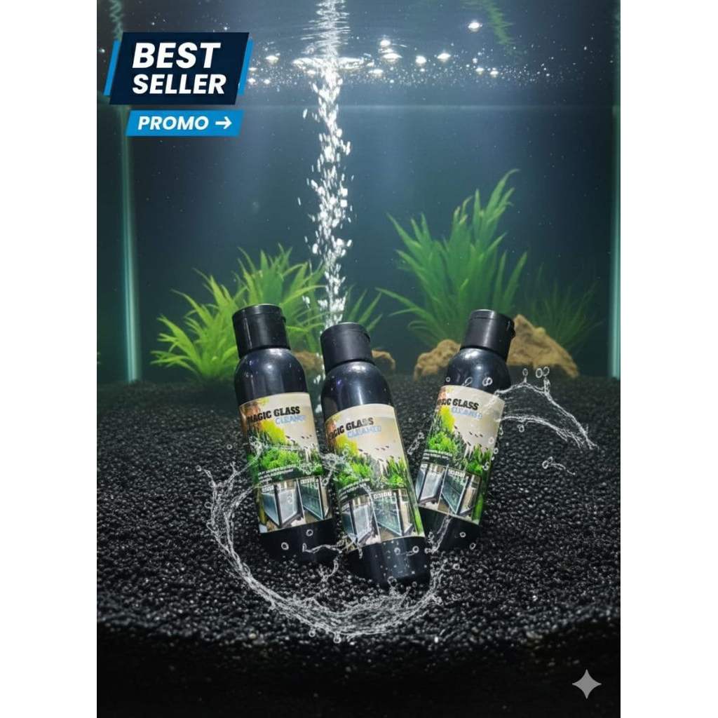pembasmi kerak membandel di aquarium, menghilangkan kerak kaca