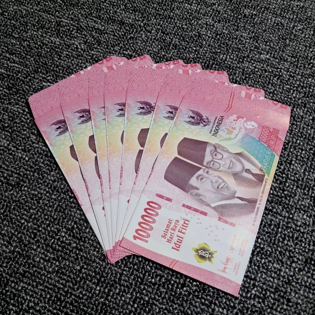 Angpau Amplop Lebaran Idul Fitri Motif UANG²an Ukuran Pendek