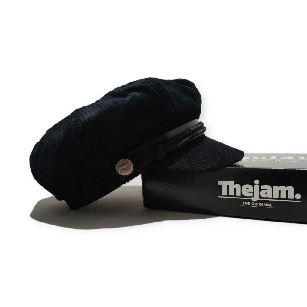 Thejam.Topi Fisherman Corduroy Black | Fiddler Cap | Sailor hat