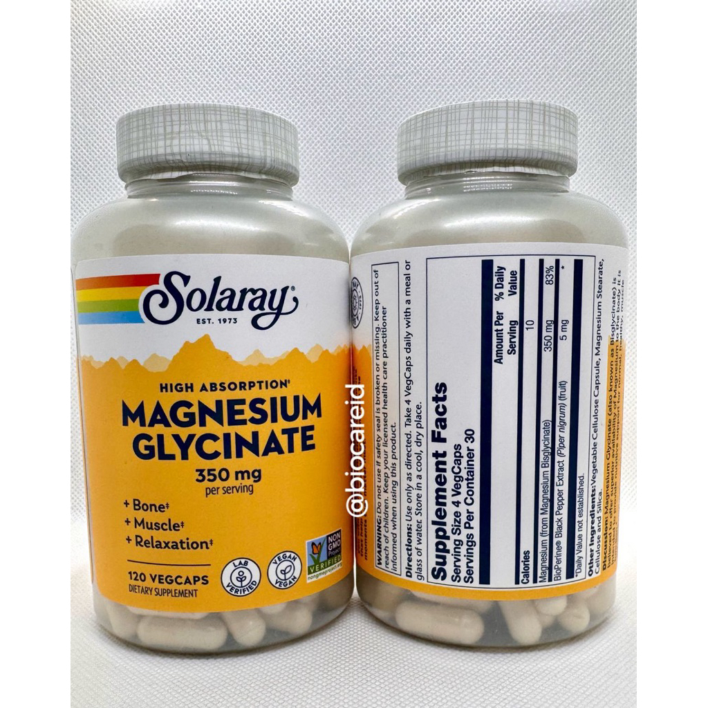 Magnesium Glycinate Solaray Magnesium Glycinate 350 mg