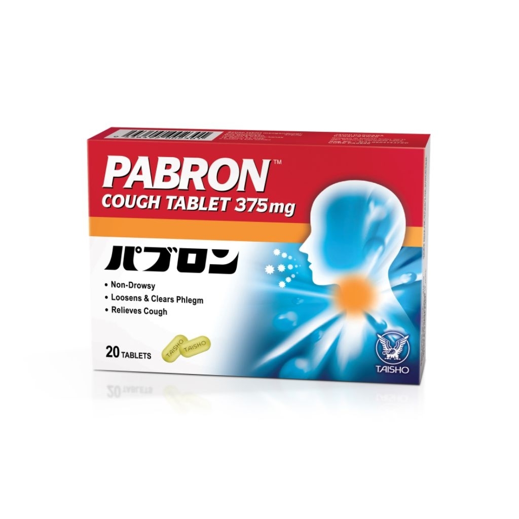PABRON COUGH TABLET 375MG/ MELEGAKAN BATUK BERDAHAK