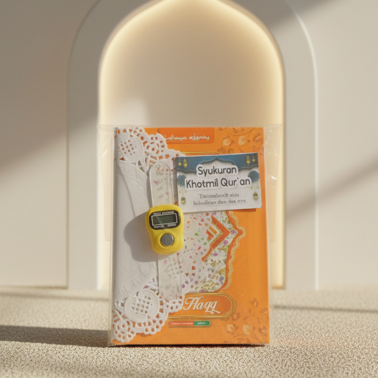 Souvenir Al-Qur’an Muslim | Haji Umroh, Khitanan, Tahlilan | Bonus Tasbih & Thank You Card