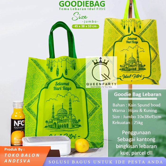 goodie bag idul fitri JUMBO isi 12 / tas souvenir lebaran / tas hampers lebaran / tas parcel lebaran