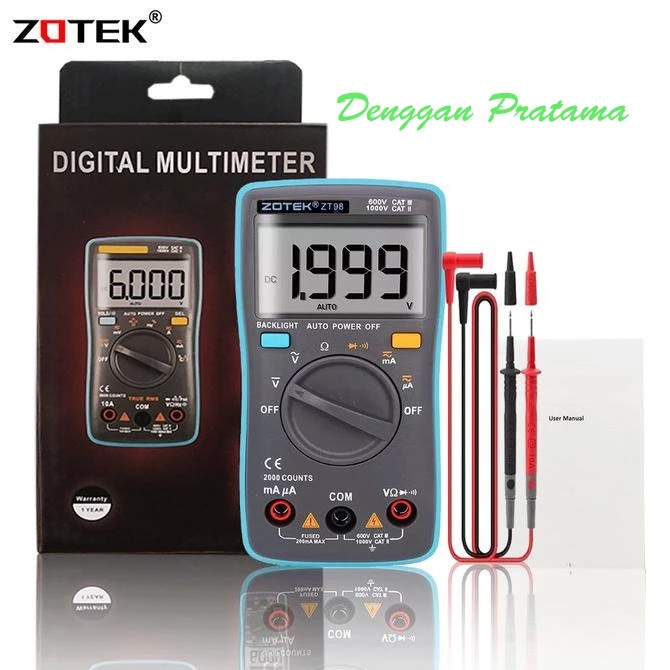Multitester Digital Zotek ZT98 Avometer Multimeter ZT 98