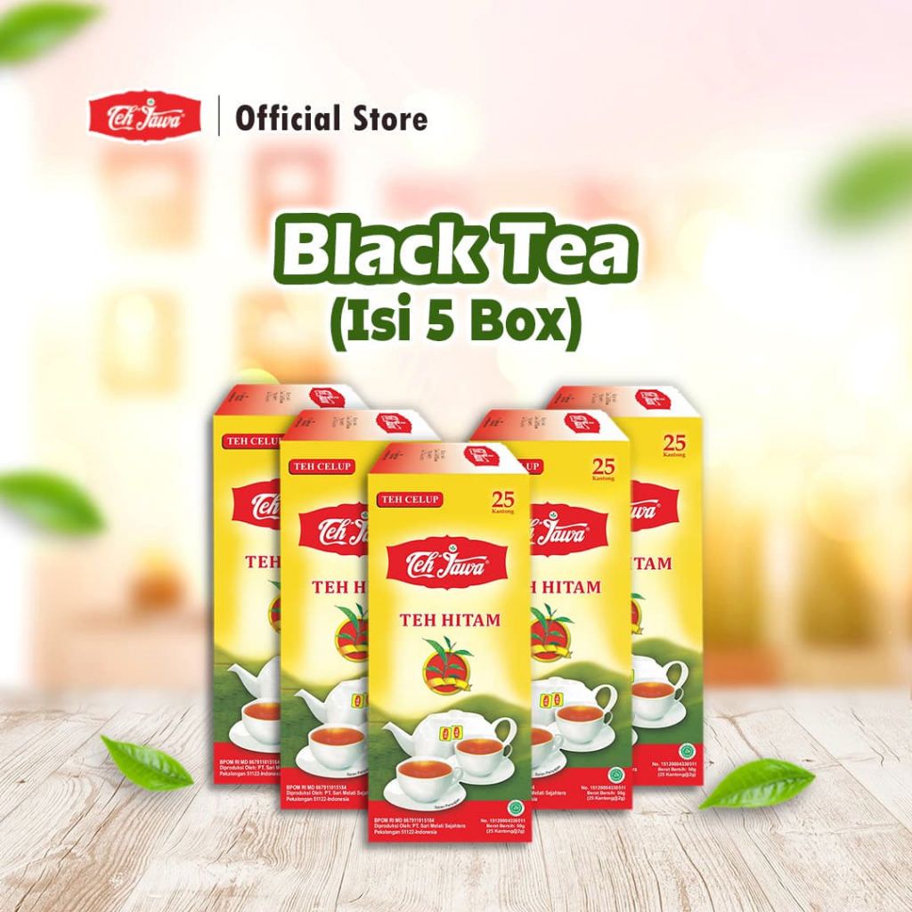Teh Jawa SMD Black Tea Celup isi 25 per Pack ( isi 5 Pcs)