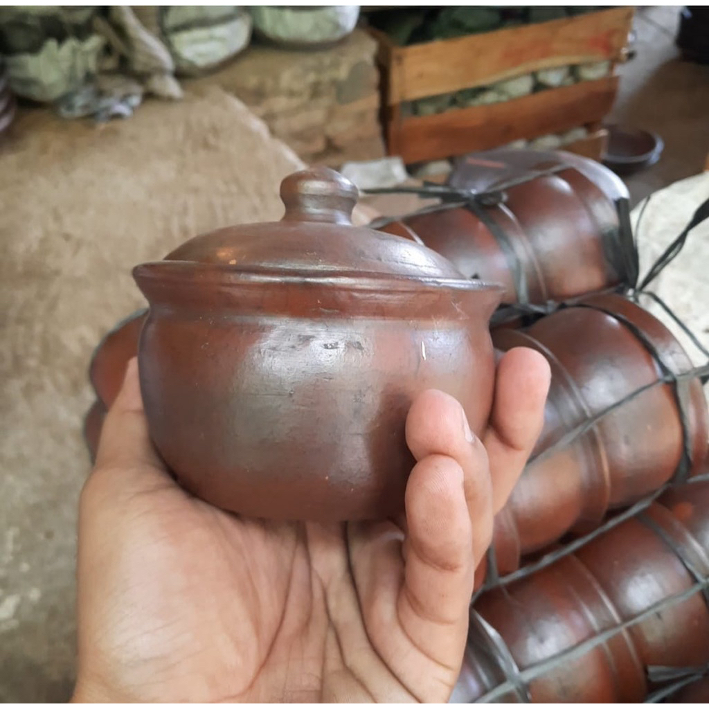 Kendil Bubur Mini D10cm | Kendil Bubur Gerabah
