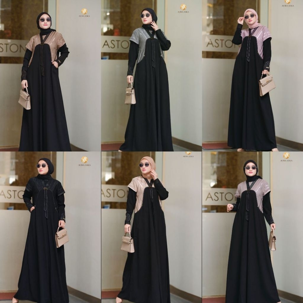 ABAYA MAHALINI HIKMAT HITAM ABAYA