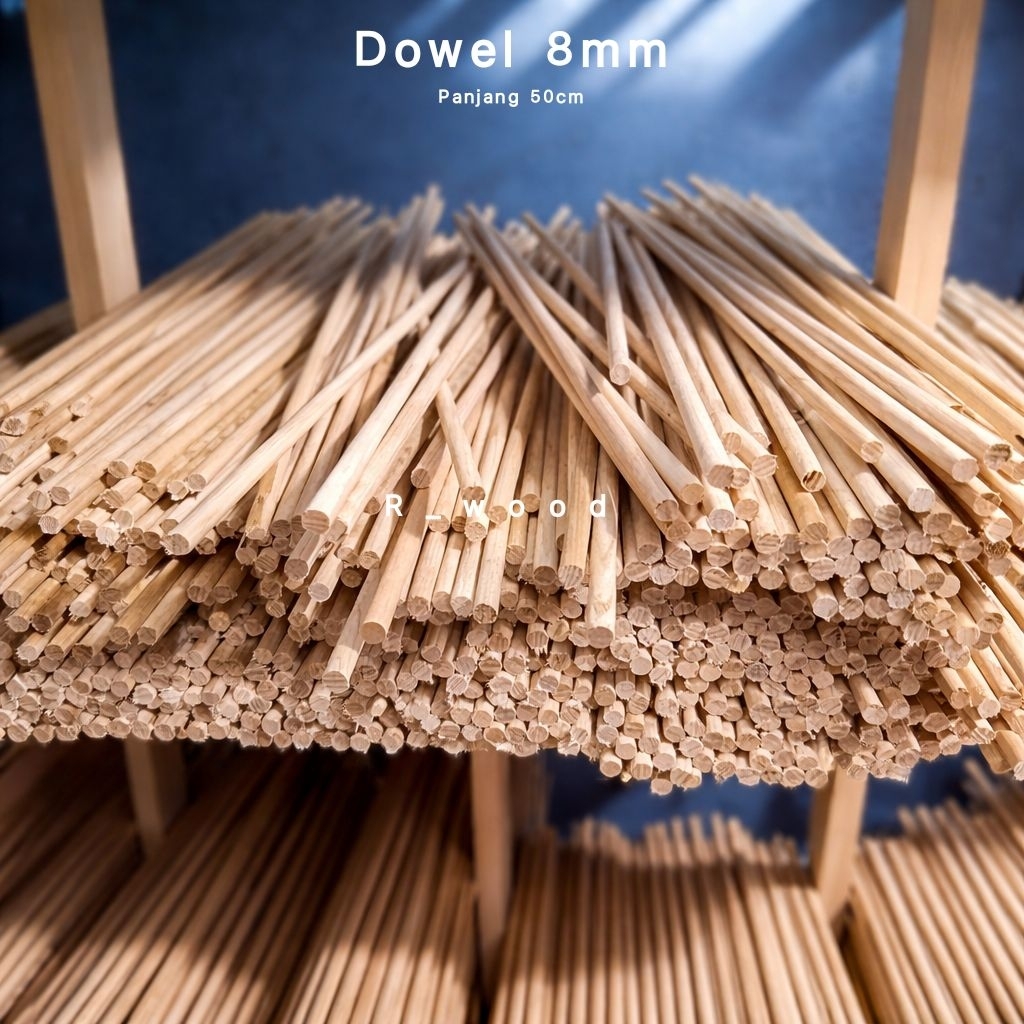 Dowel 8mm Panjang 50cm (isi 10pcs)