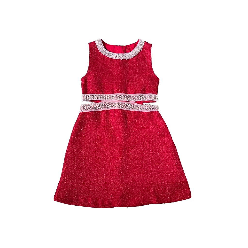 Dress Anak Perempuan Mewah Aksen Payet – Gaun Pesta Anak Elegan