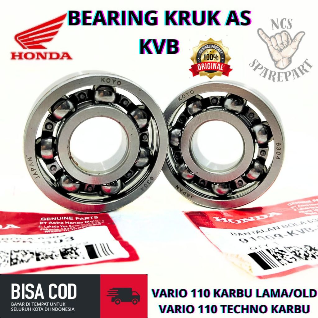 BEARING KRUK AS KVB ORI HONDA 6205 - 6207 Vario 110 Karbu, Vario 110 CW, Vario 110 Techno ASLI ORIGI