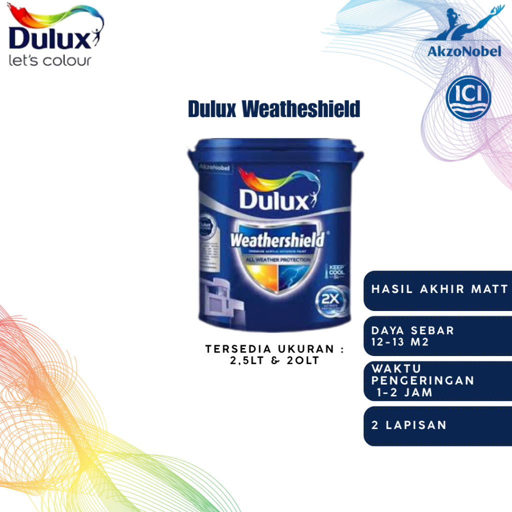 CAT TEMBOK LUAR DULUX WEATHERSHIELD 20 LITER / CAT TEMBOK LUAR 20 LITER
