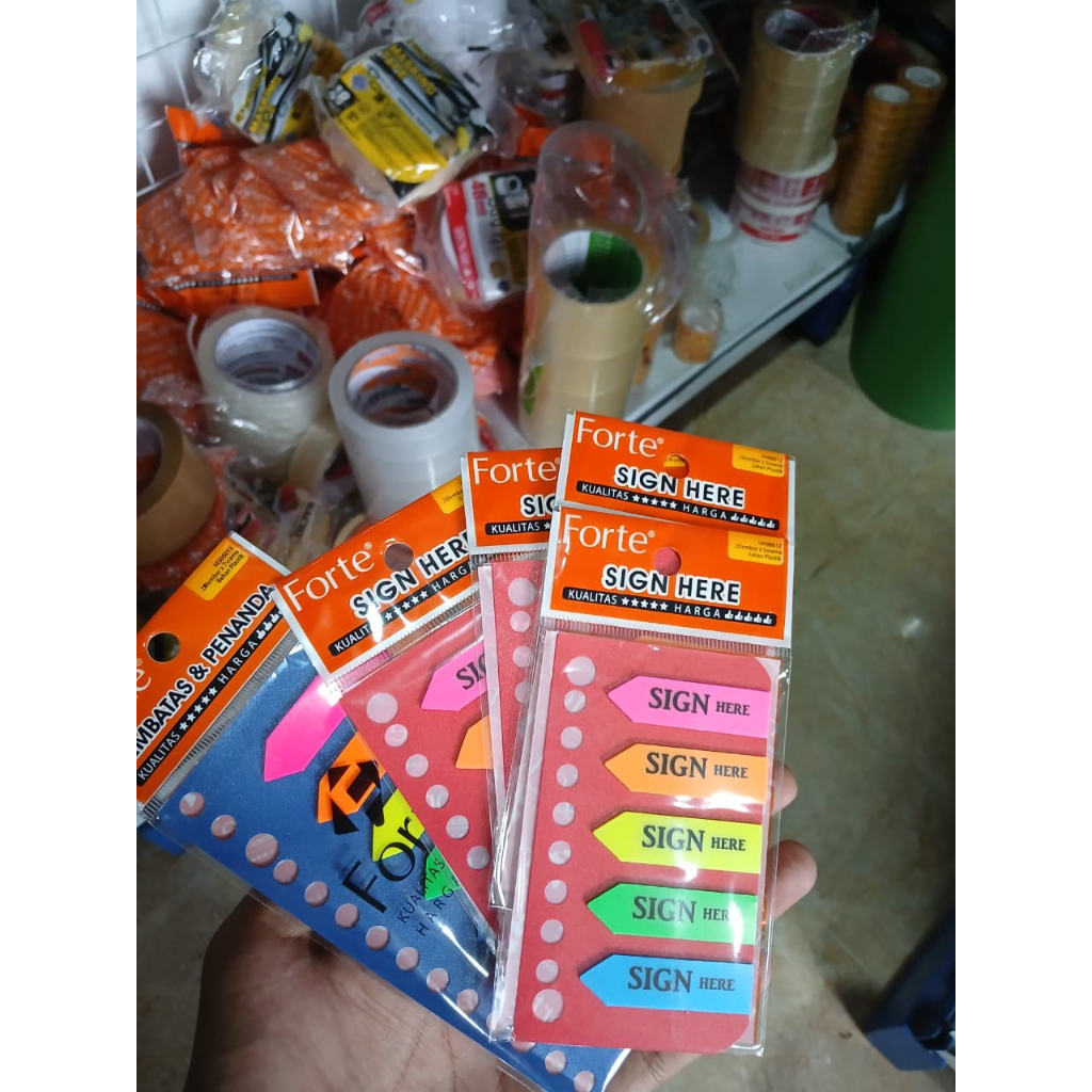 POST IT STICKY NOTE PAMBATAS DAN PENANDA 1 PC PANAH POLOS DAN SIGN HERE FORTE