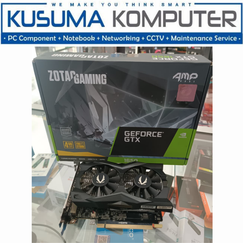 VGA Nvidia Zotac GTX 1650 4GB DDR6 Garansi 2027