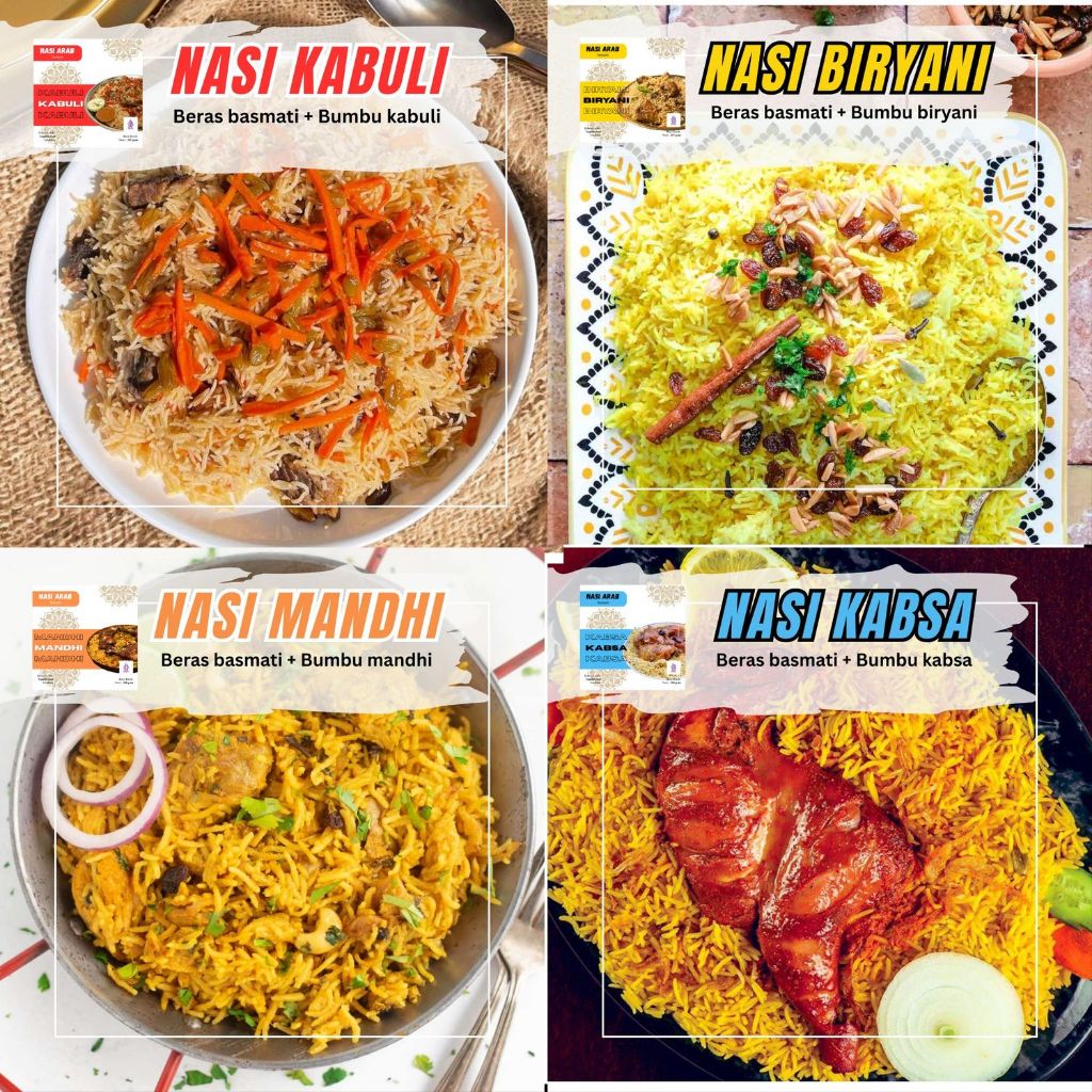 nasi arab instan beras basmati kebuli briyani mandhi kabsah