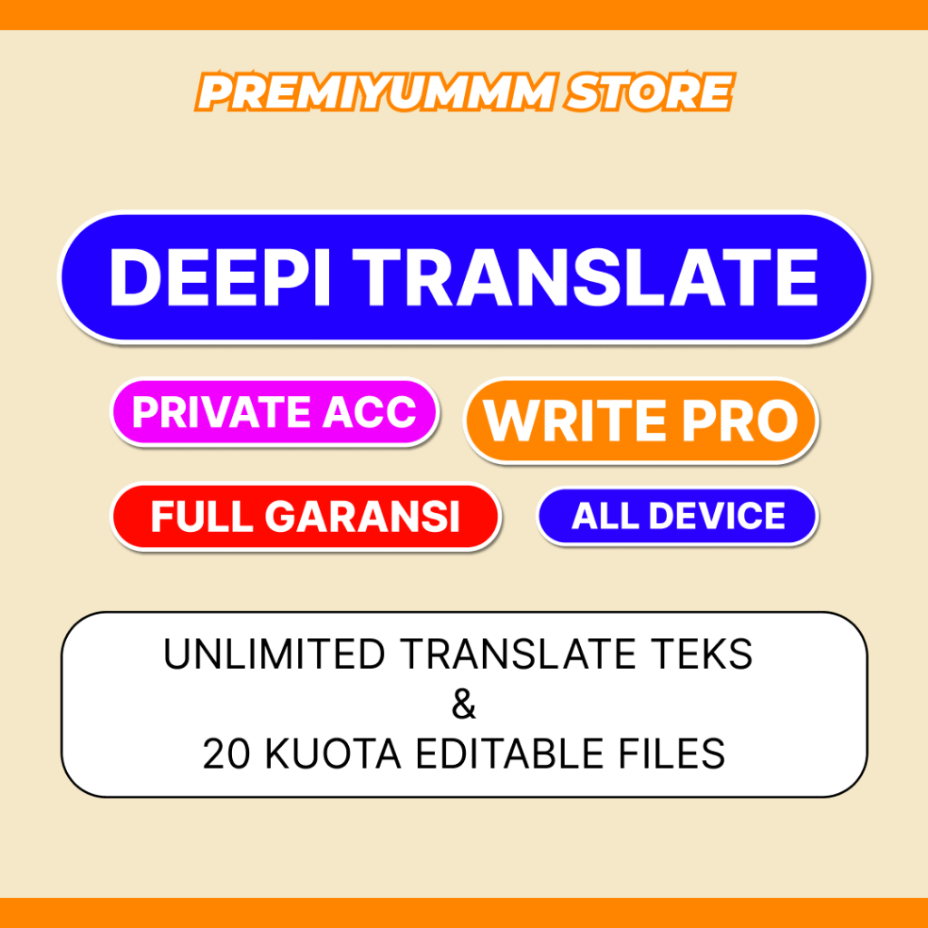 ORIGINAL DeepL PRO Translate Text, Dokumen & Write PRO